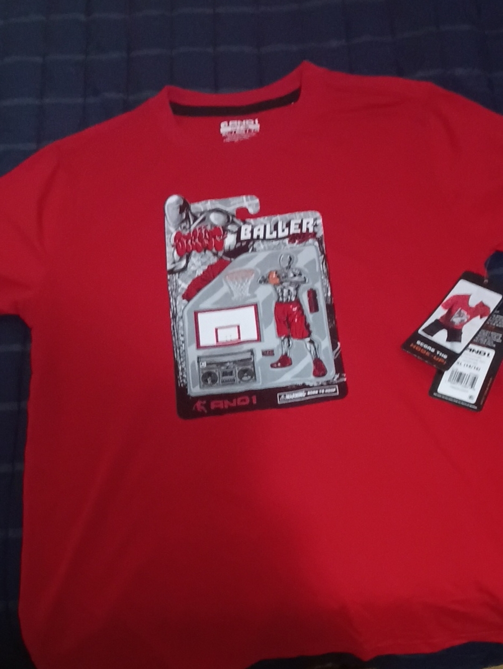 And1 Red Basketball Graphic Tee
